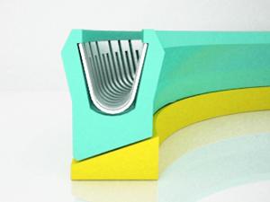 Internal Pressure Anti-Extrusion Seal (Trapezoidal Back-Up Ring) (For Dynamic Sealing, Pressure up to 160 MPa)