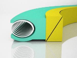 Reinforced External Face Canted Coil Spring Seal with Back-Up Ring
