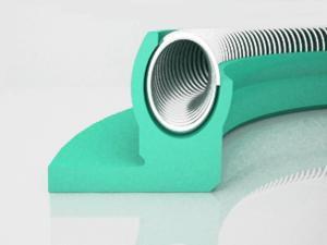 Flanged Internal Wiper Shaft Canted Coil Spring Seal