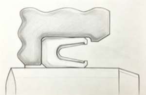 Step gland – rod sealing, heel first