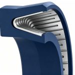cantilever v spring rod seal with scraper lip