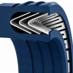 multi lip cantilever v spring rod or piston seal