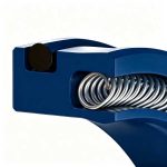 single lip canted coil spring loaded rotary shaft heel seal for extreme environments