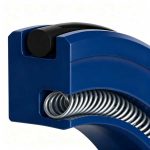 single lip canted coil spring loaded rotary shaft seal for extreme environments
